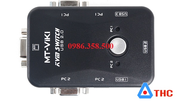 Bộ gộp KVM, 2 vào 1 ra (USB KVM switch) MT-VIKI